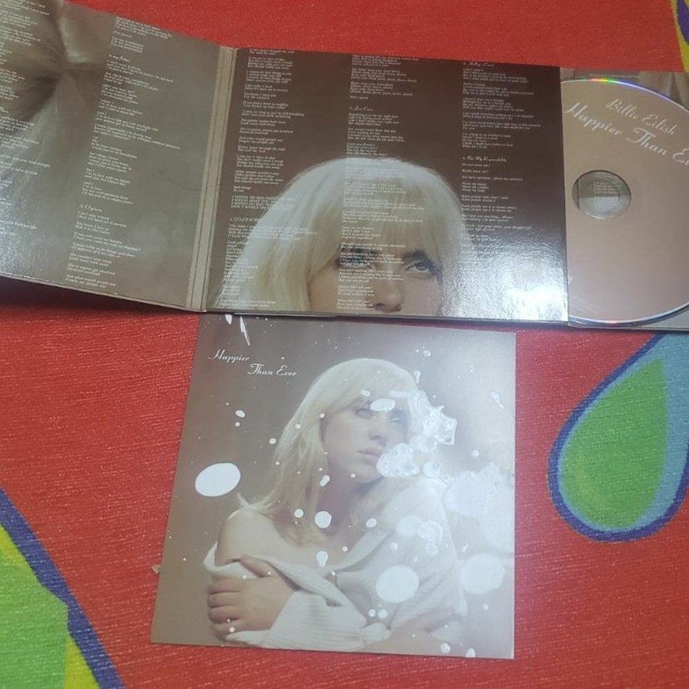 Billie Eilish paint splatter cd